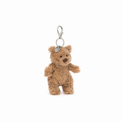 Jellycat Bartholomew Bear Bag Charm New Zealand | FCBHE4950